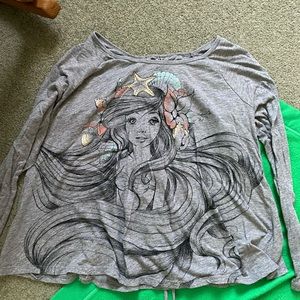 Torrid Disney Little Mermaid long sleeve shirt